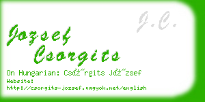 jozsef csorgits business card